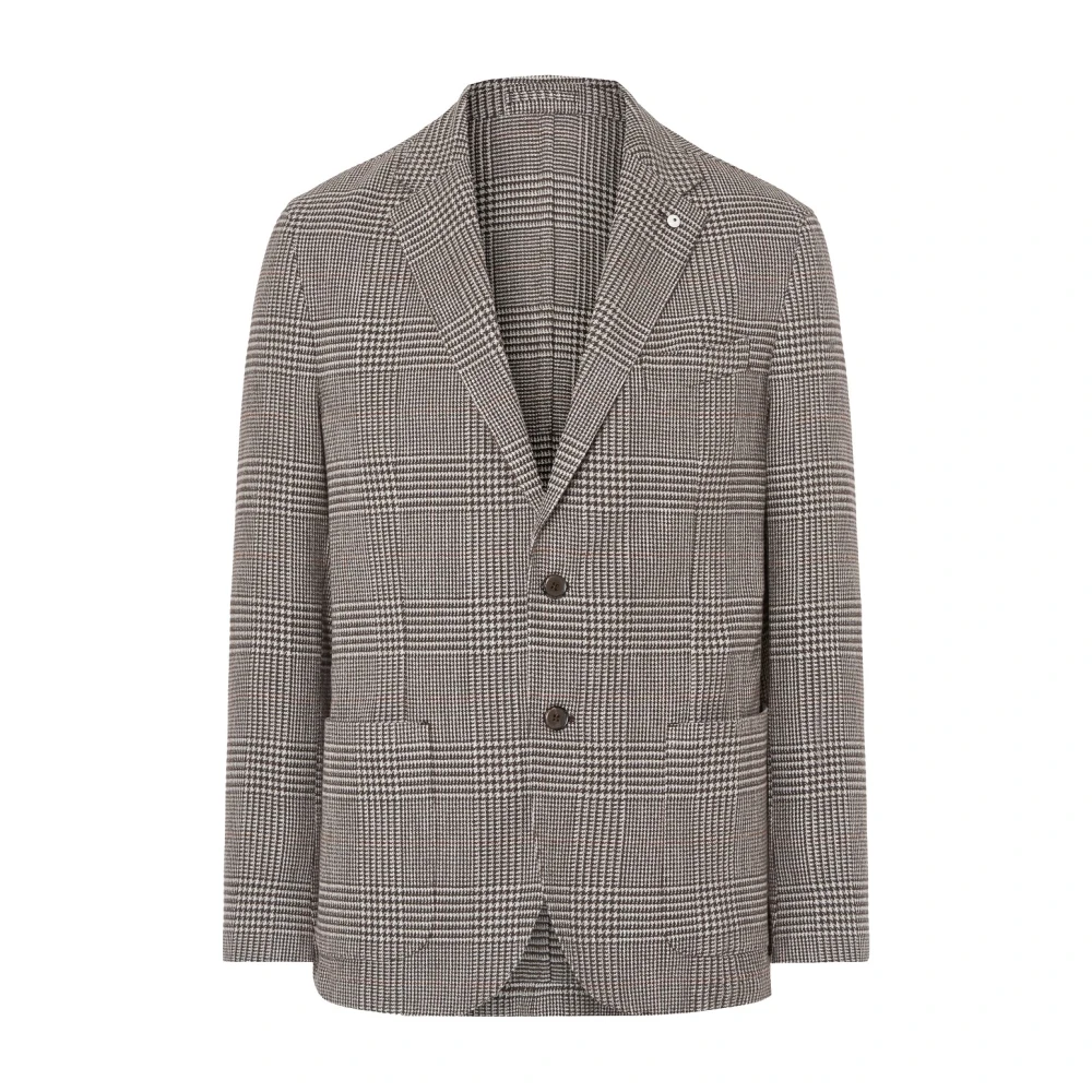 L.b.m. 1911 Men's Brown Blazers, M, Checkered Jacket