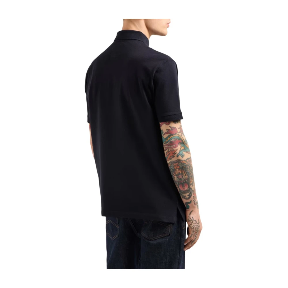 Armani Exchange Polo Shirt Korte Mouw Blue Heren