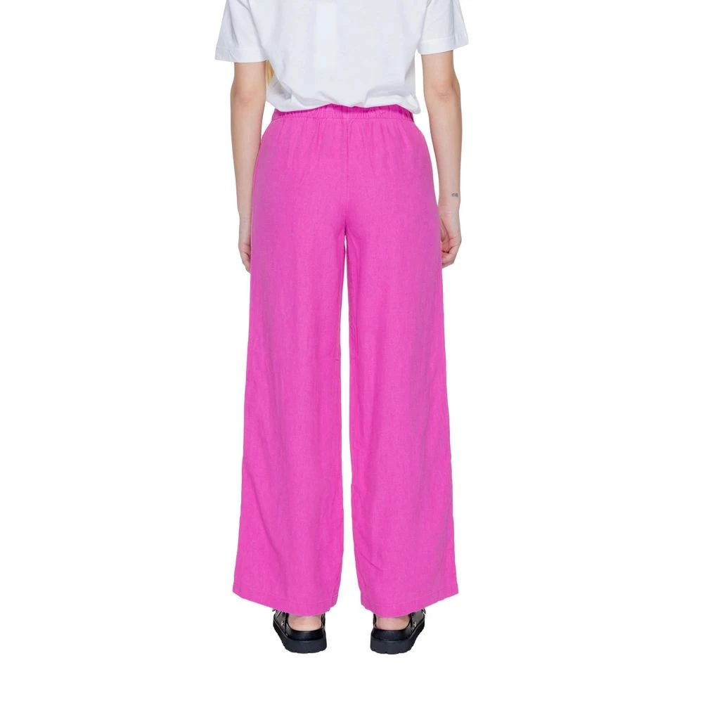 Only Rosa Linnen Palazzo Broek Collectie Pink Dames