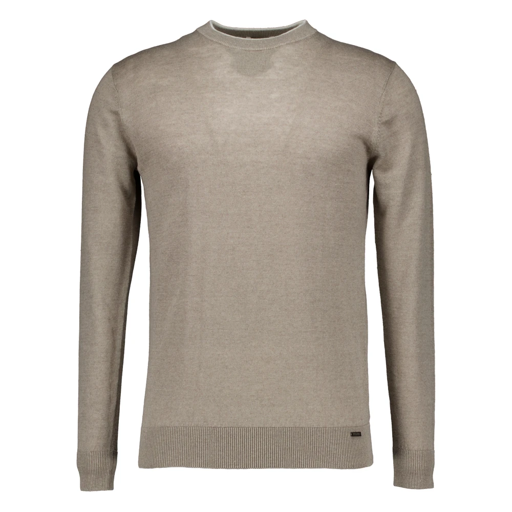 Gentiluomo Men's Brown Round-Neck Knitwear, M, K4195-275 Longsleeves
