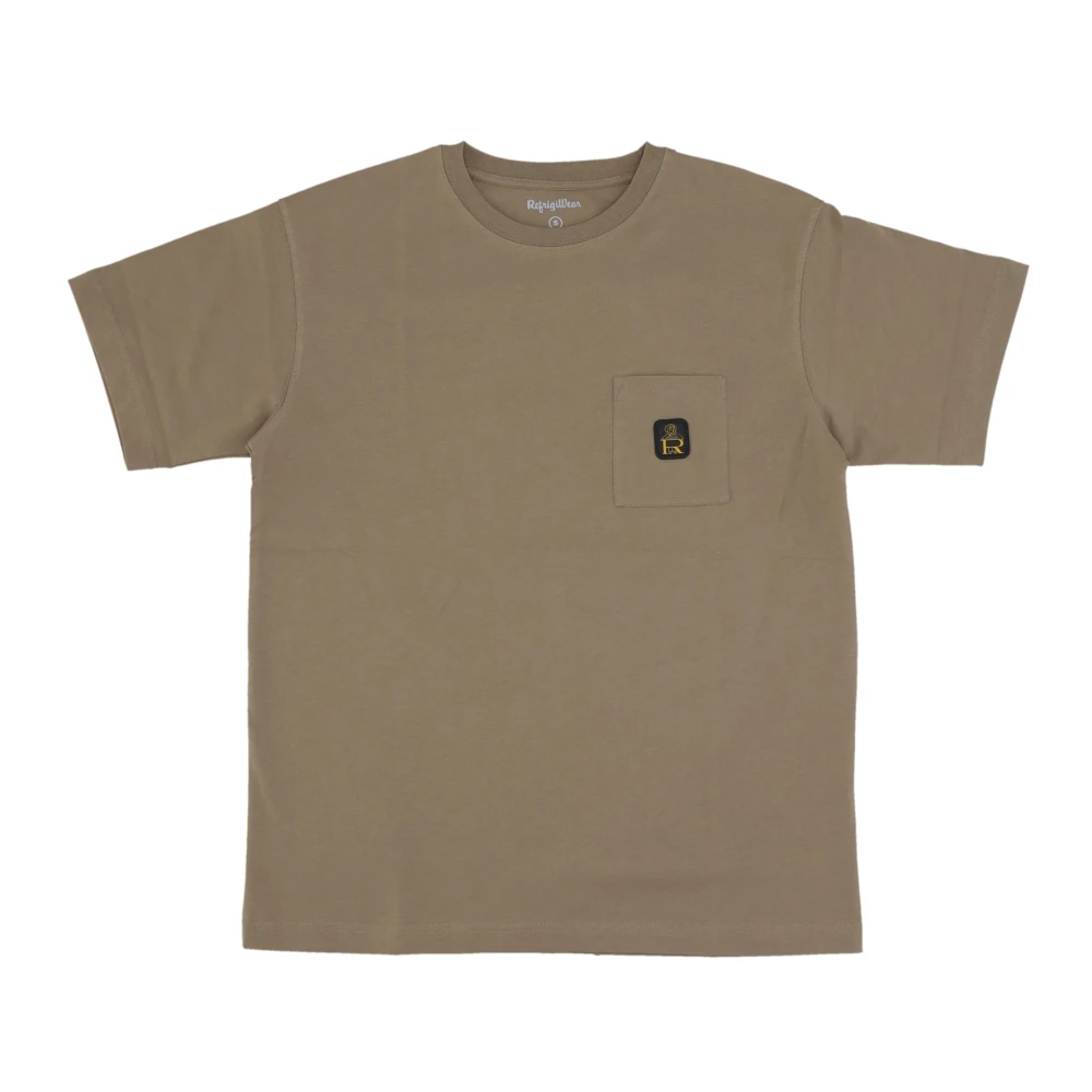 RefrigiWear Taupe Crew-Neck Tee met Zak Brown Heren