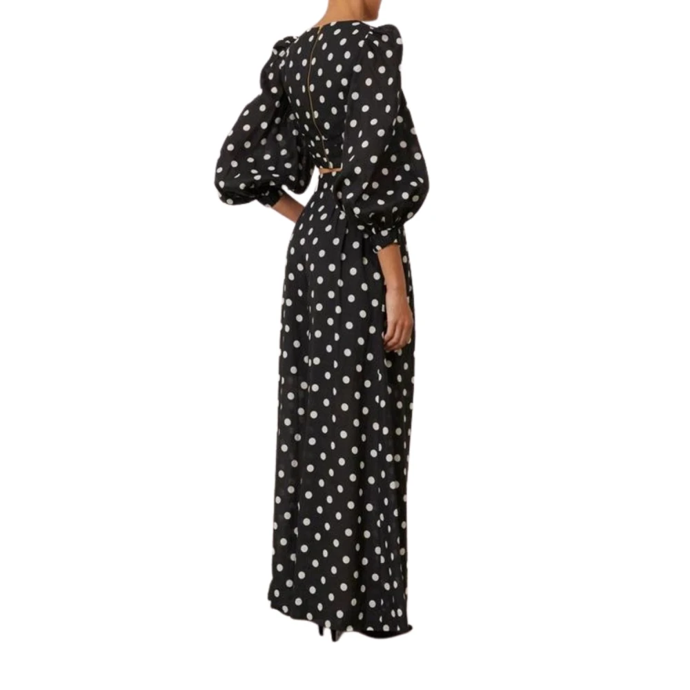 Zimmermann Zwarte Dubbele Tuck Flare Broek Black Dames