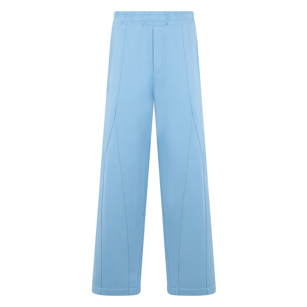 Dolce & Gabbana Men's Blue Wide Trousers, M, Sports Trousers In Cotton