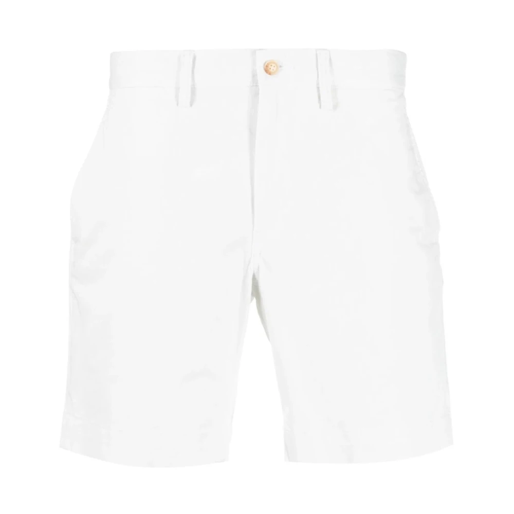 Ralph Lauren Logo Patch Chino Shorts White Heren