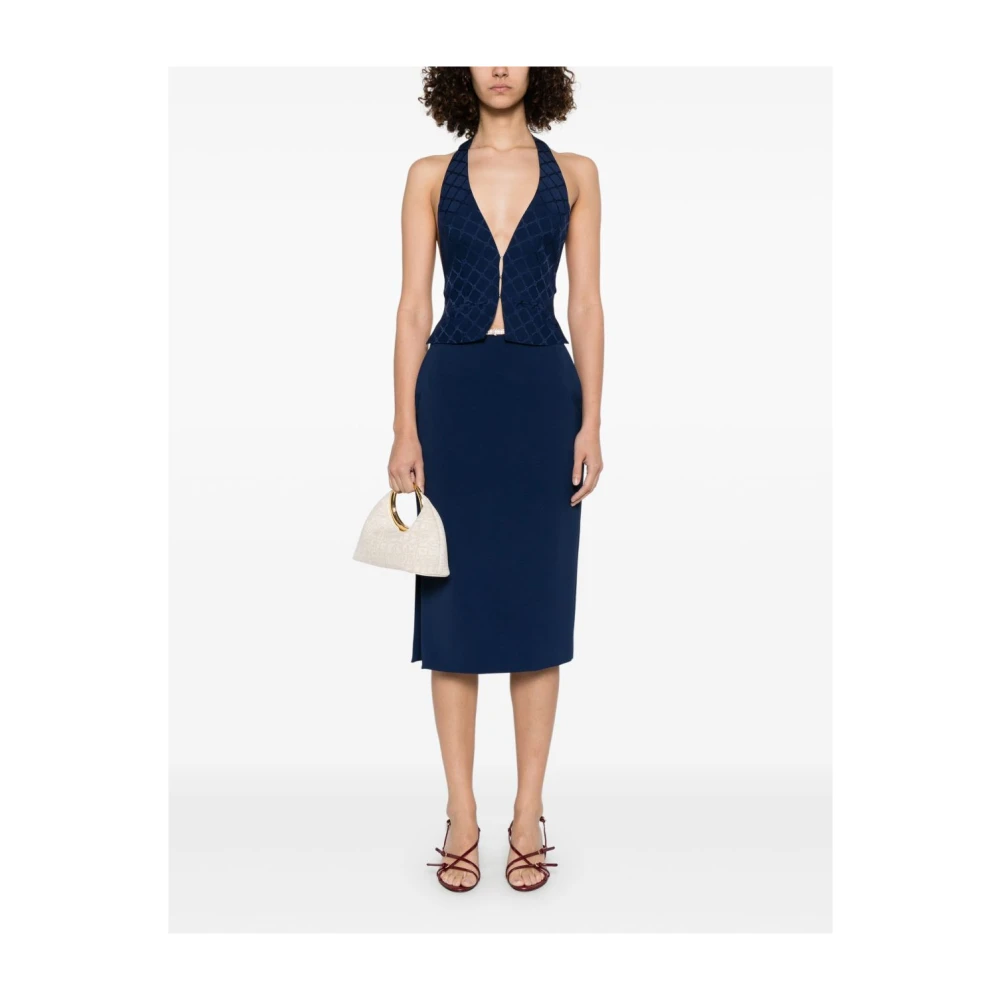 Elisabetta Franchi Blauwe Stijlvolle Rokken Blue Dames