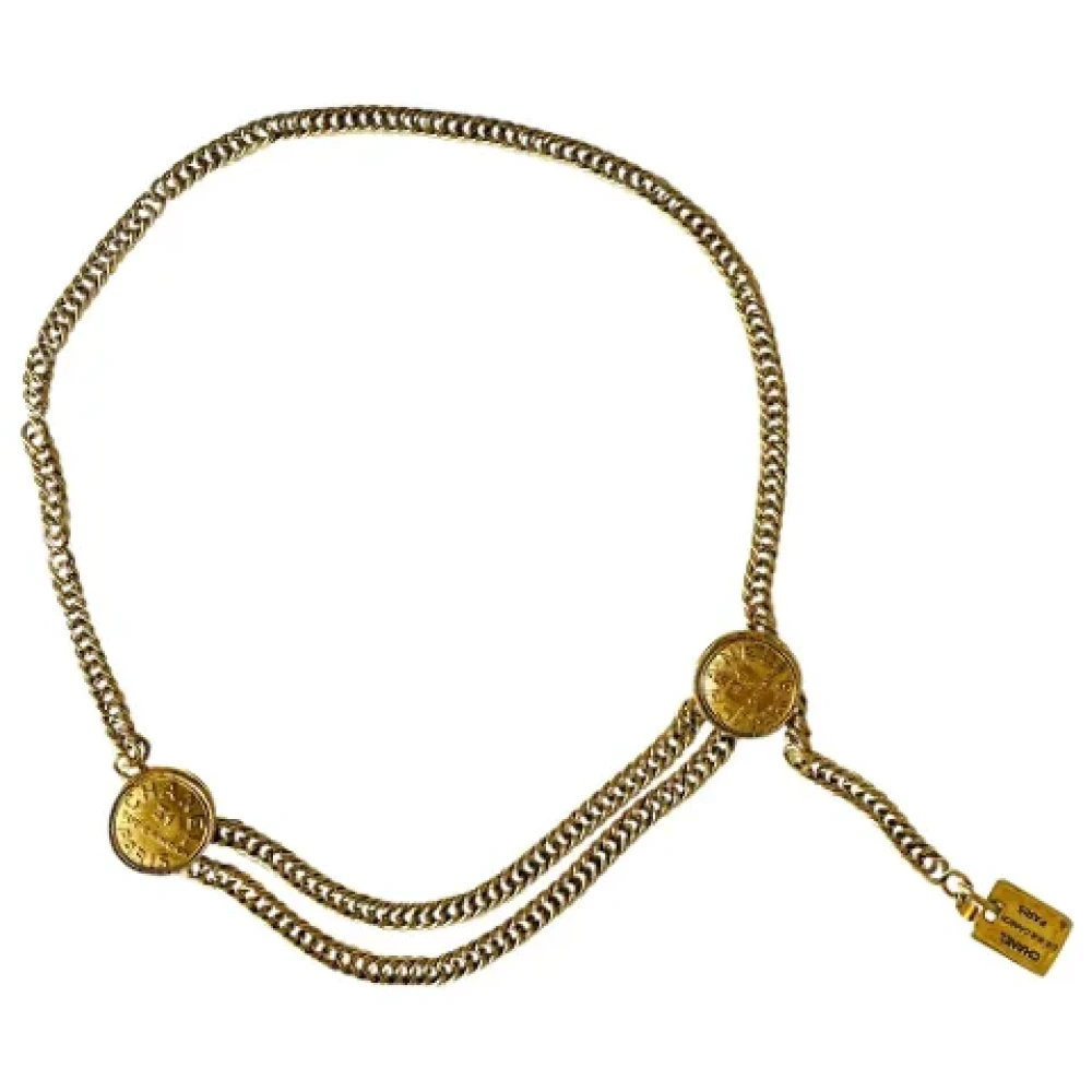 Chanel Vintage Pre-owned Metal belts Yellow Dames