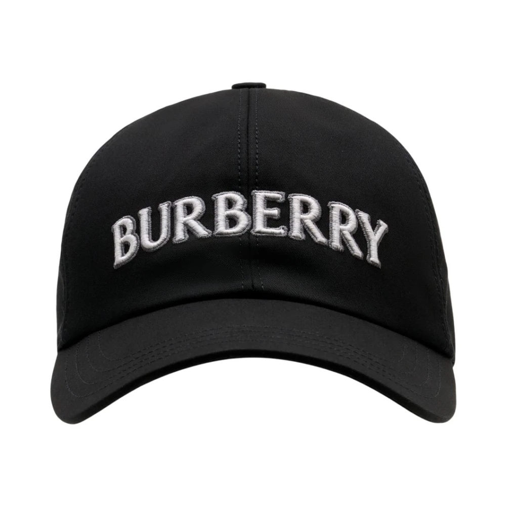 Burberry Unisex Black Logo Gabardine Baseball Cap, Hats & Caps, S, Accessories
