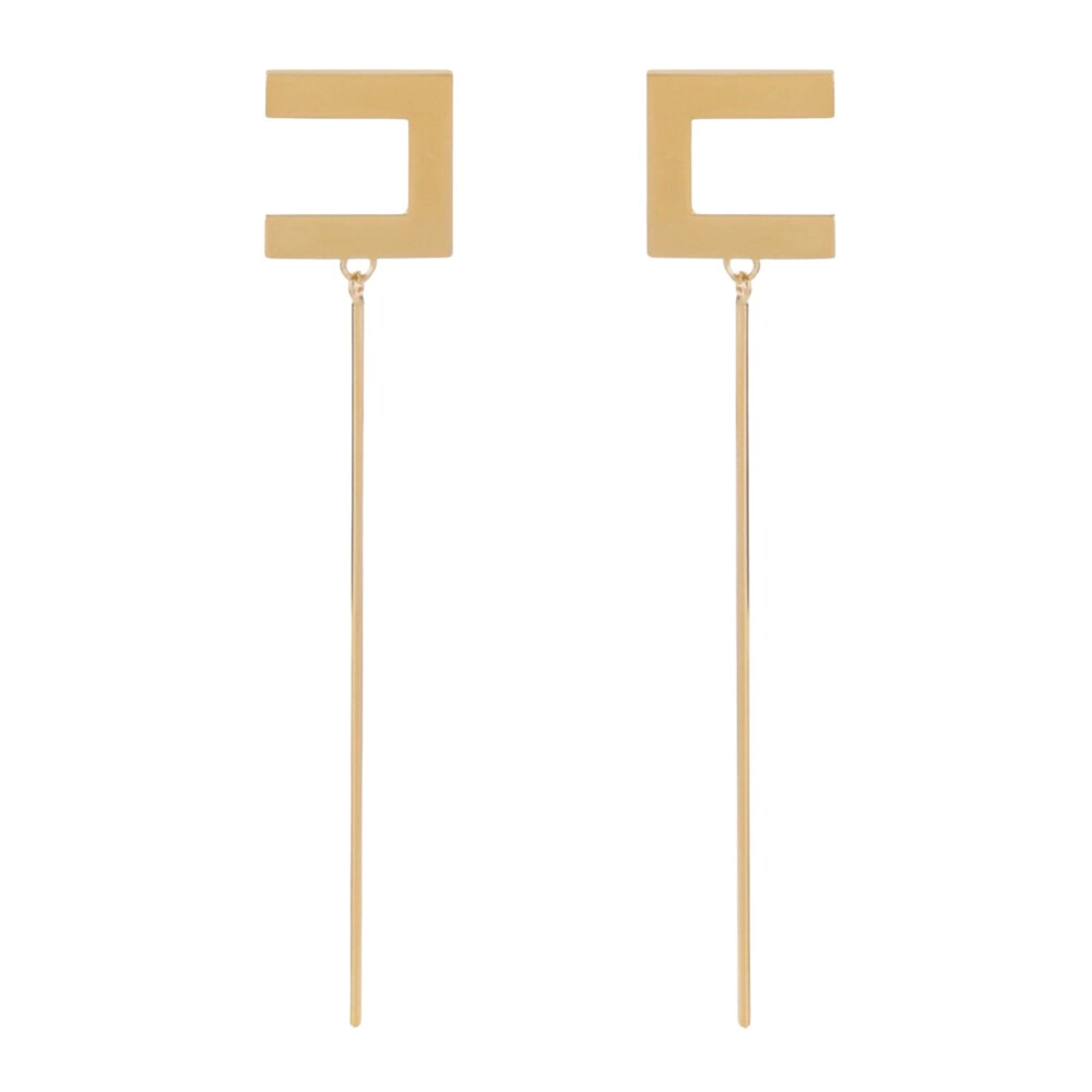 イヤリング ELISABETTA FRANCHI DOUBLE LOGO EARRINGS Earrings with double logo | Elisabetta Franchi
