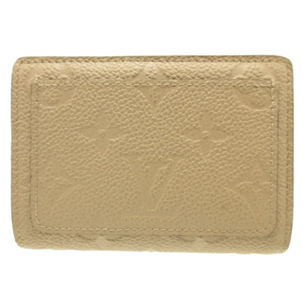 Pre-owned Beige skinn Louis Vuitton lommebok