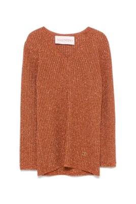 Lurex V-Neck Sweater