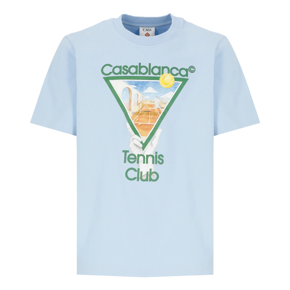 Casablanca Metaphysical Tennis Icon T-shirt en Polo Blue Heren
