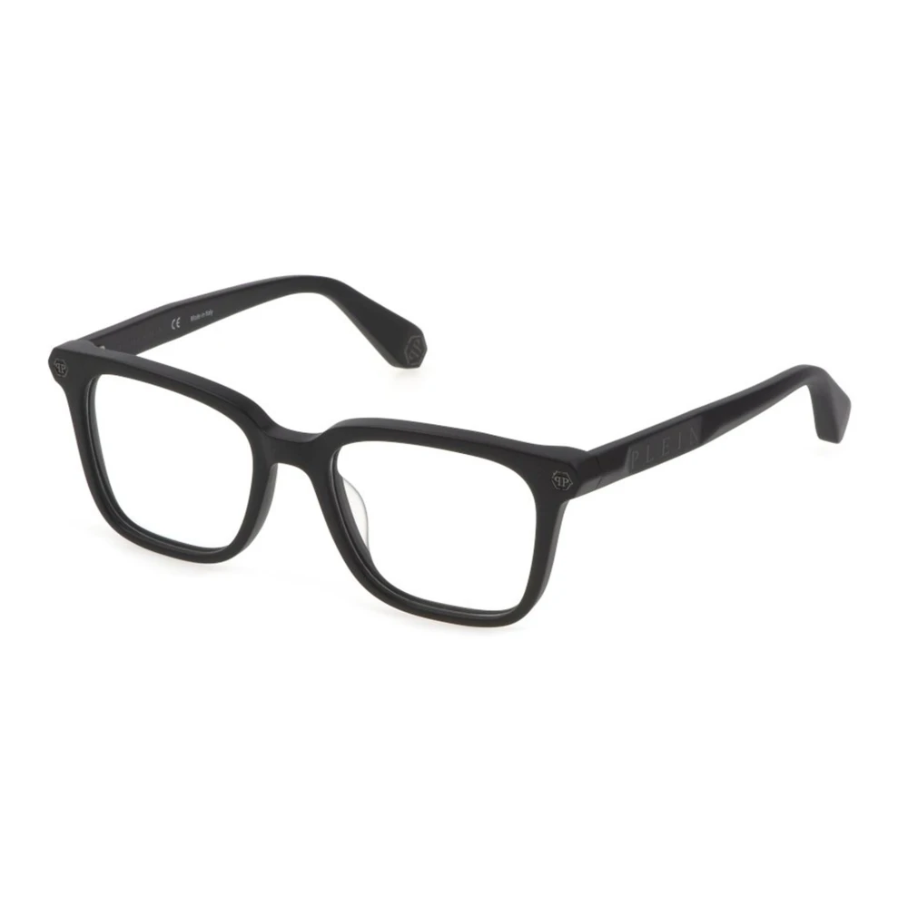 Philipp Plein Matte Zwarte Brillenmontuur Vpp015M Black Unisex