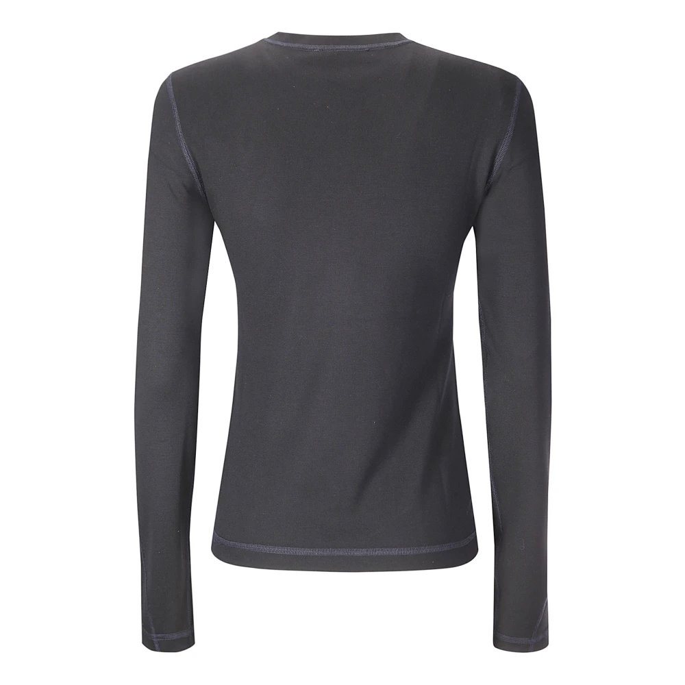 JW Anderson Geborduurde Crew-neck Katoenen Longsleeve T-shirt Black Dames