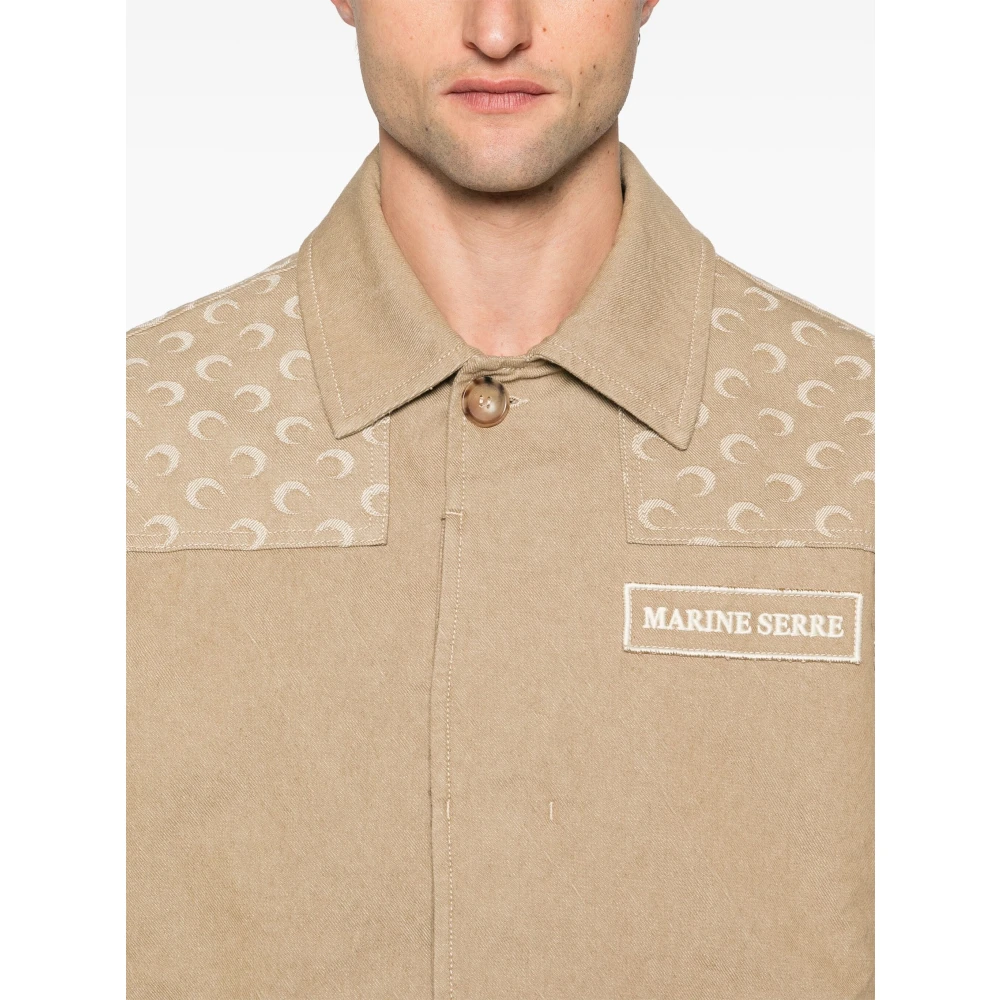 Marine Serre Moon Jacquard Werkjas Brown Heren