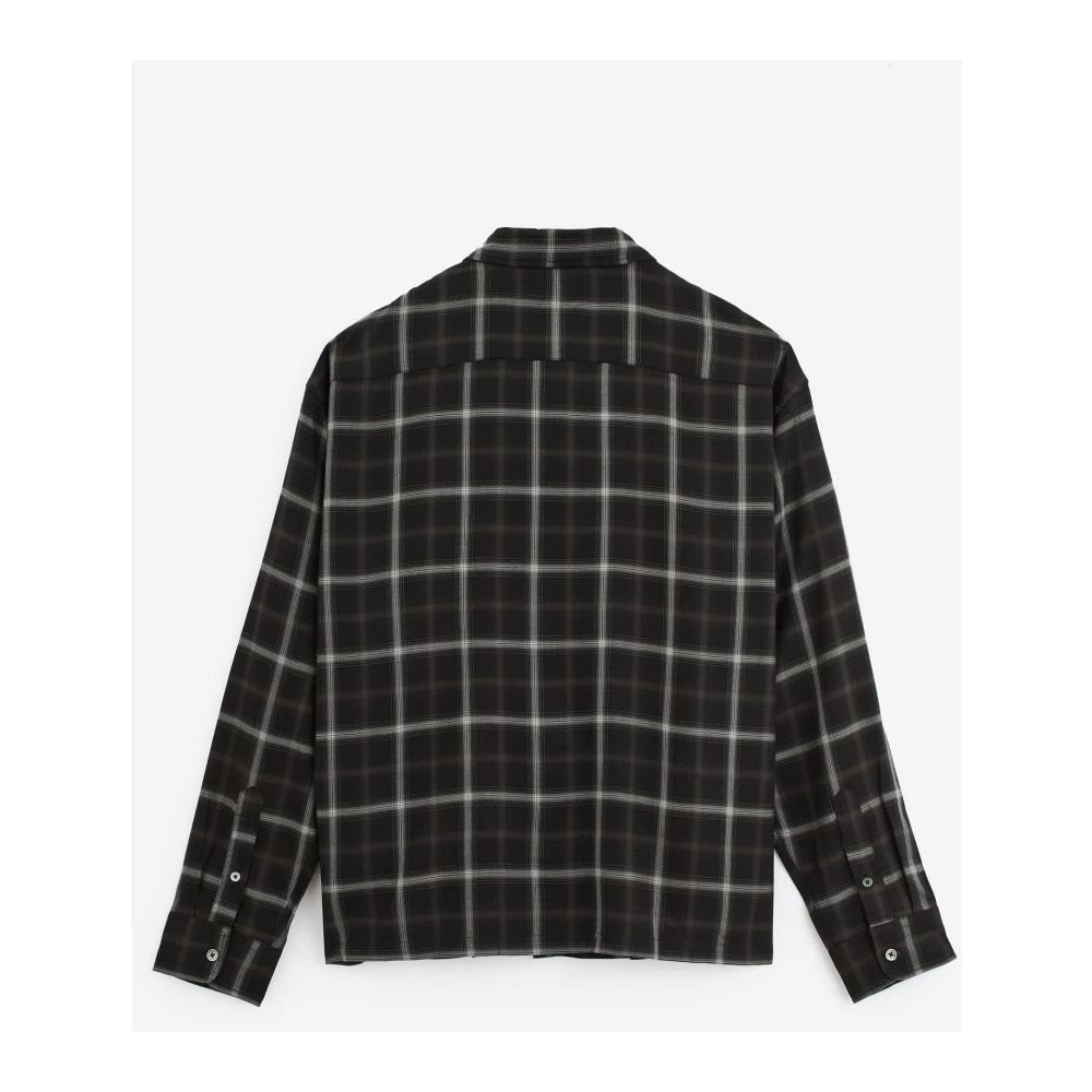 Stüssy Shadow Plaid Rayon Shirt Black Heren
