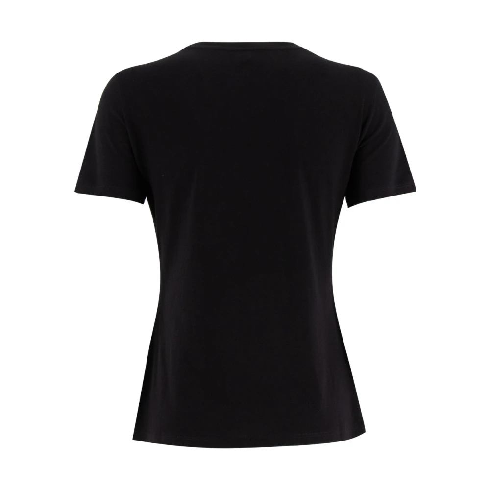 Ermanno Scervino Zwart Katoenen T-Shirt met Borduursel Black Dames