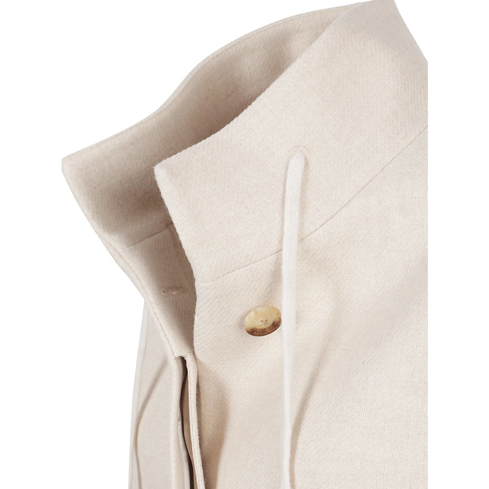 Boglioli Beige Wollen Jas Gemaakt in Italië Beige Dames