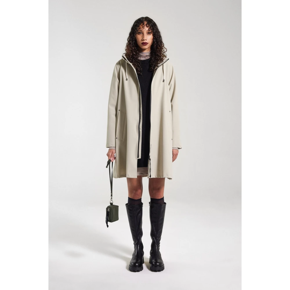 Stutterheim Lichtgewicht Rits Matte Regenjas Beige Dames