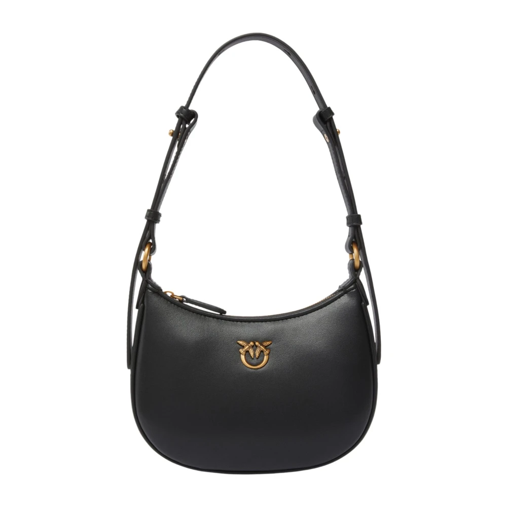 Pinko Women's Black Shoulder Bags, One Size, Half Moon Baby