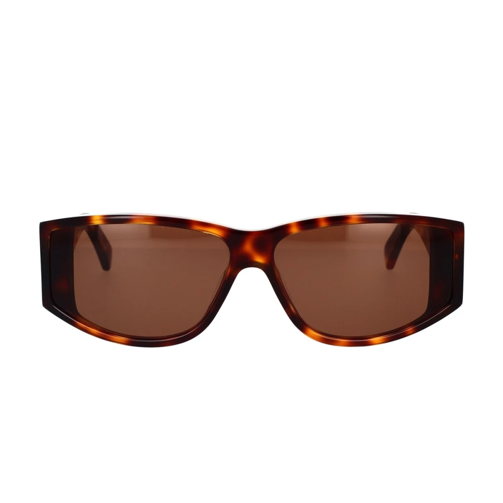 Celine Geometriska solglasögon med Havana-ram och bruna organiska linser Brown, Unisex