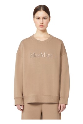 sweatshirt-col-rond-marron-avec-logo