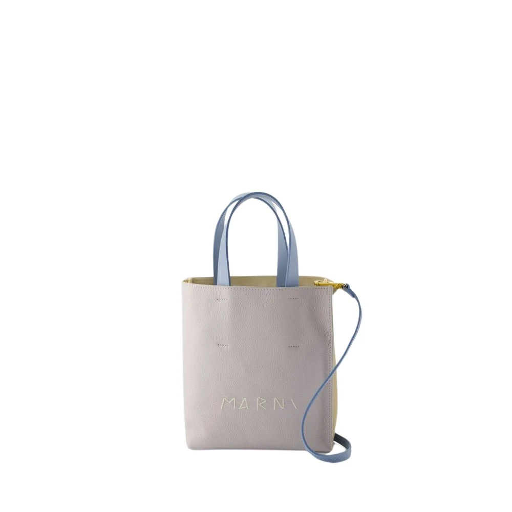 Marni Blauwe Soft Mini Shopper Tas Multicolor Dames