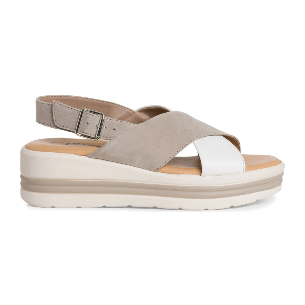 Tamaris Women's Beige Casual Open Flat Sandals