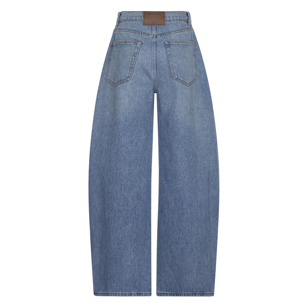 alexander wang Oversized Afgeronde Lage Rise Jeans Blue Dames