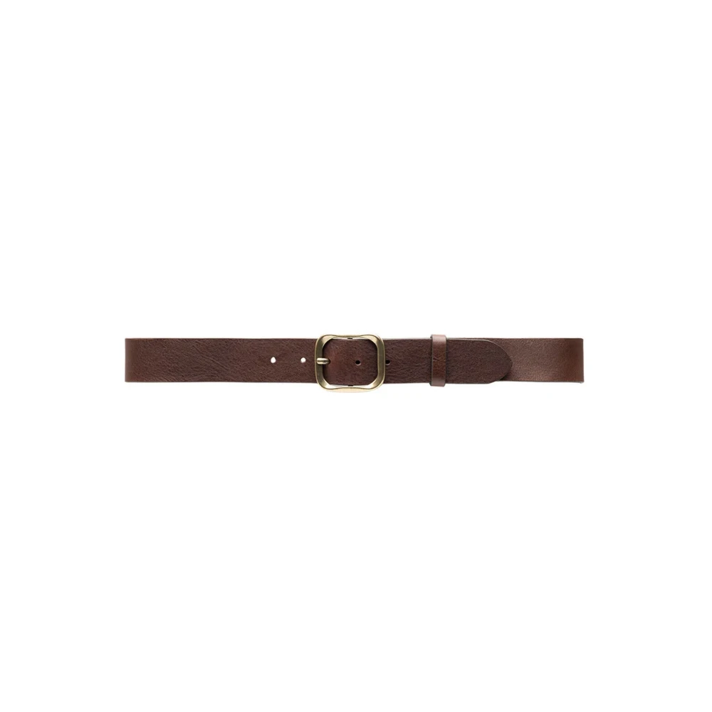 Depeche Women's Brown Classic Dark Leather Belt - Belts - 85 Cm - Accessories