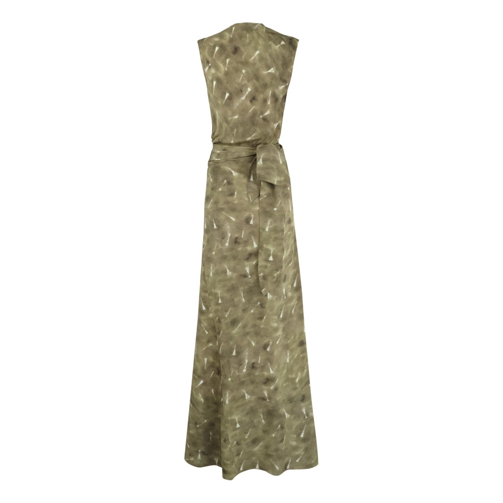 Cortana Elise biologische zijden jurk pua print Green Dames