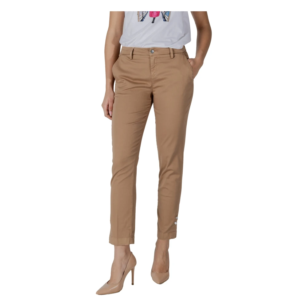 Liu Jo Katoenen Sigarettenbroek Dames Collectie Beige Dames