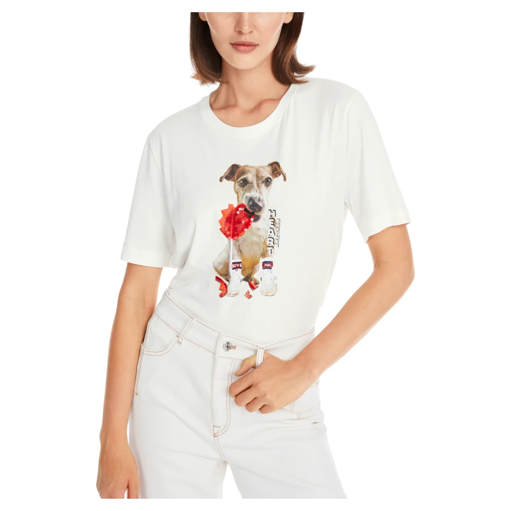 Marc Cain Casual T-shirt in Off-White Dames