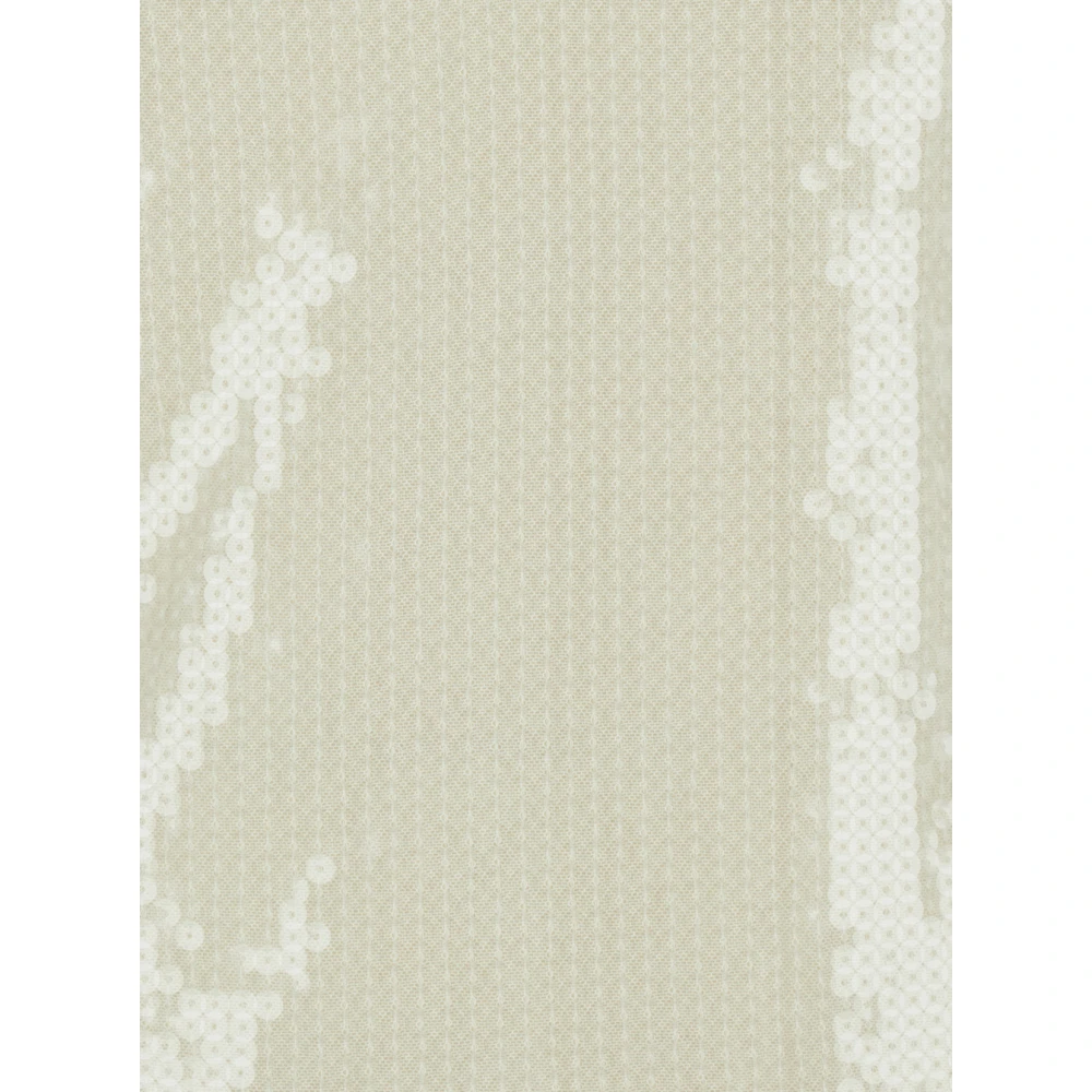 Rotate Birger Christensen Sequins V-Neck Top White Dames