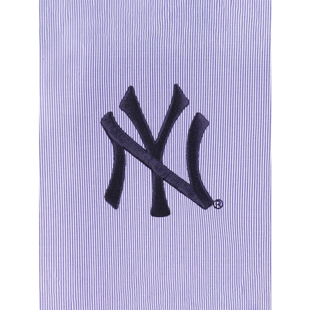 Sporty & Rich Yankees Serif Boxer Blauw Gestreept Katoen Purple Heren