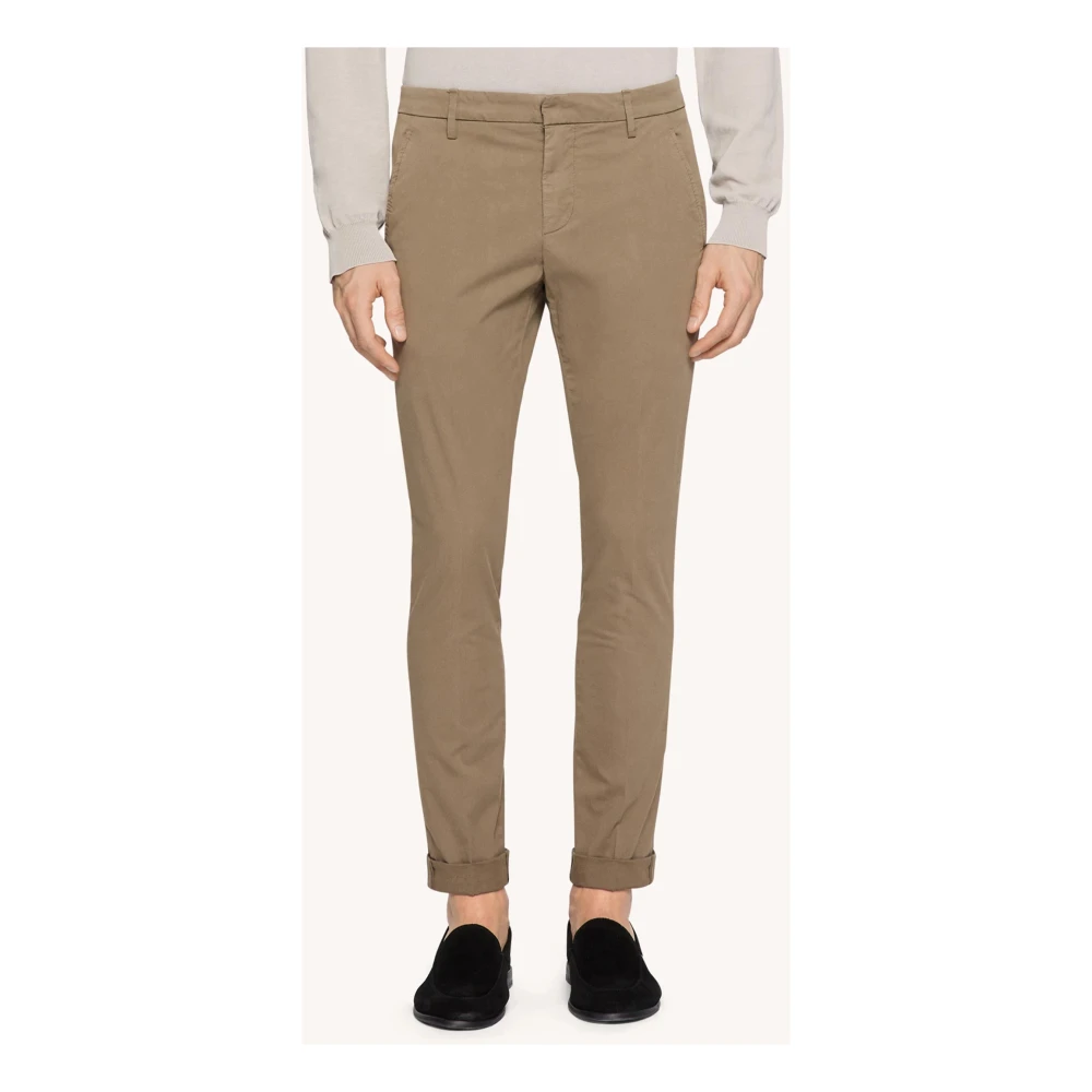 Dondup Slim Fit Katoenen Chino Brown Heren