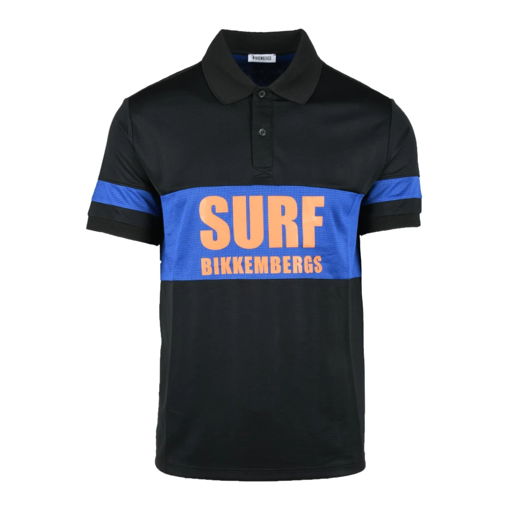 Bikkembergs Sportieve Polo Shirt met Polyester Mix Black Heren