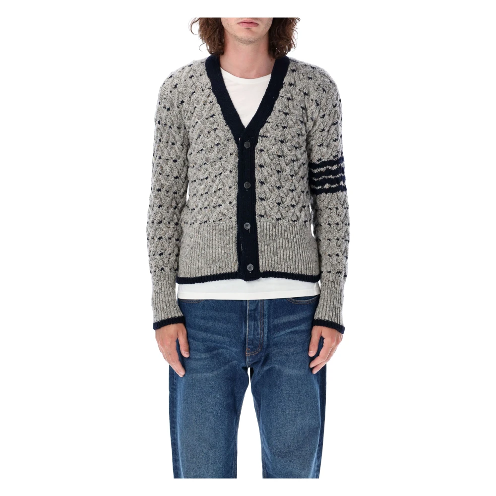Thom Browne Lichtgrijze Kabelsteek Vest Gray Heren