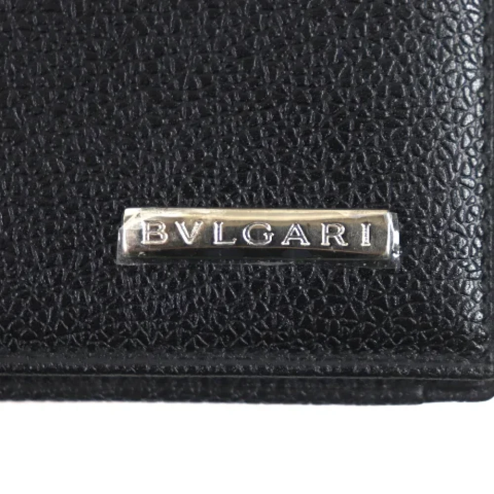 Bvlgari Vintage Pre-owned Leather wallets Black Heren
