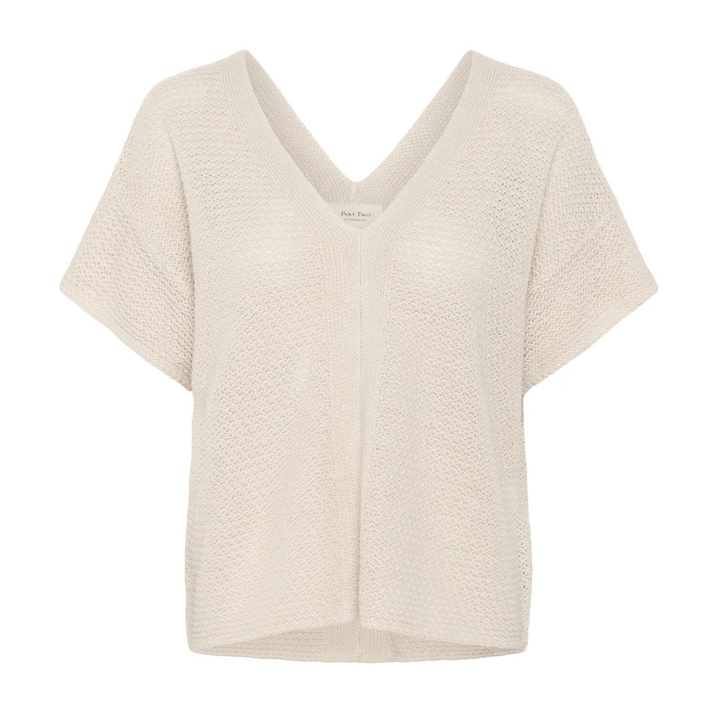 Part Two Franse Eiken Gebreide Trui Beige Dames