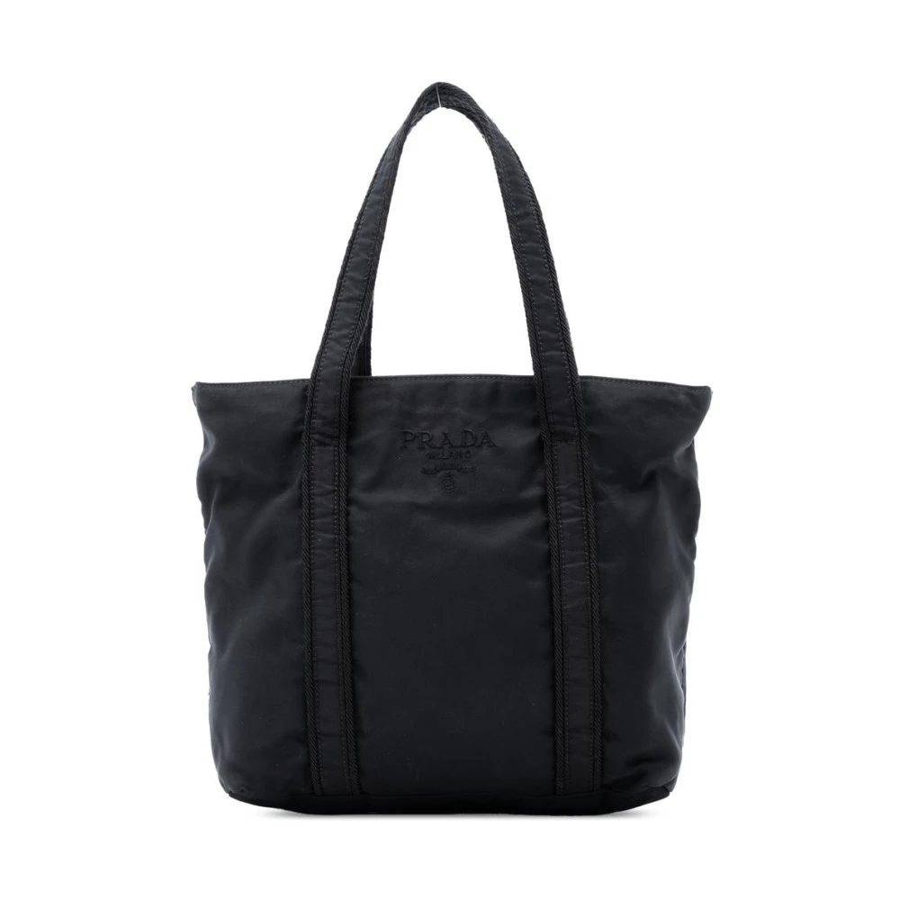 Prada Vintage Women's Black Pre-Owned Vintage Nylon Tote Bag