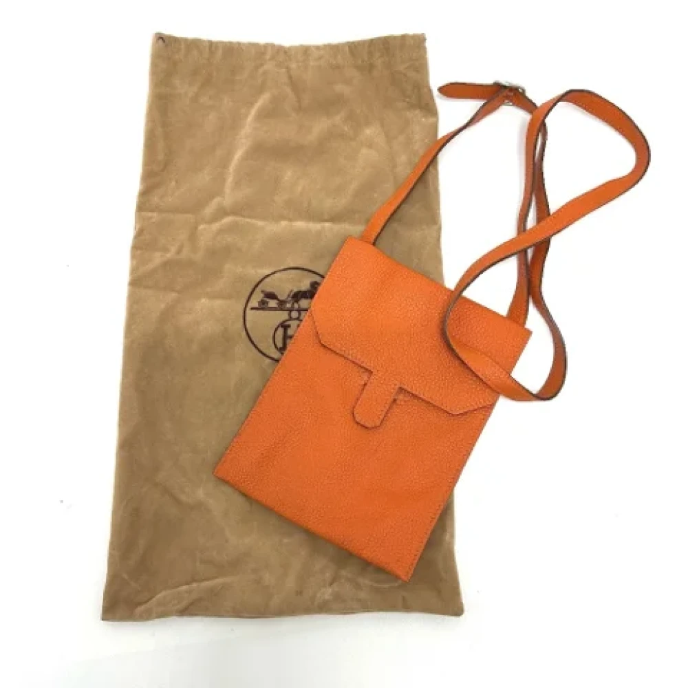 Hermès Vintage Pre-owned Canvas shoulder-bags Orange Dames