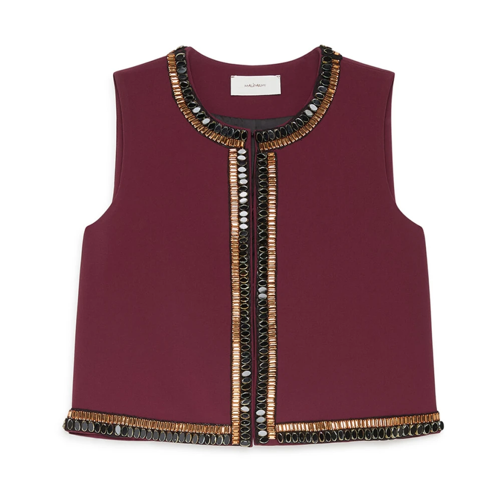 Maliparmi Women's Red Waistcoats, S, Disco Cady Waistcoat