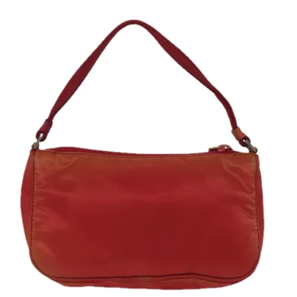 Prada Vintage Pre-owned Nylon pouches Red Dames
