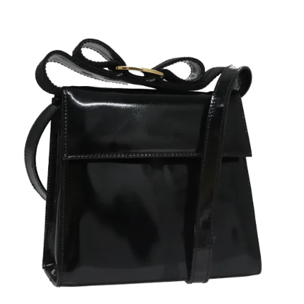 Salvatore Ferragamo Pre-owned Leather shoulder-bags Black Dames
