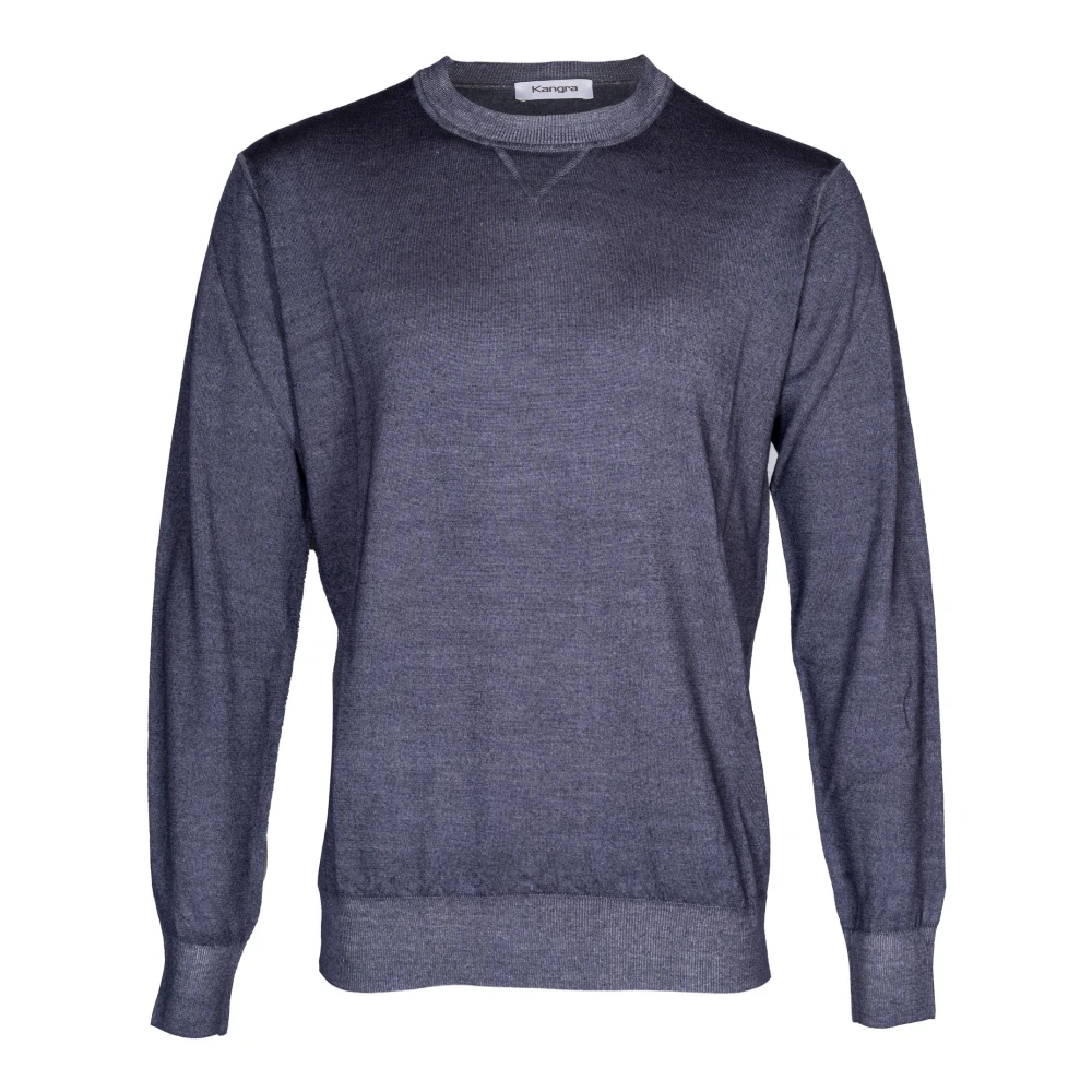 Kangra Gray Round-Neck Knitwear, Male, Xl, Girocollo Rasato Finezza 14