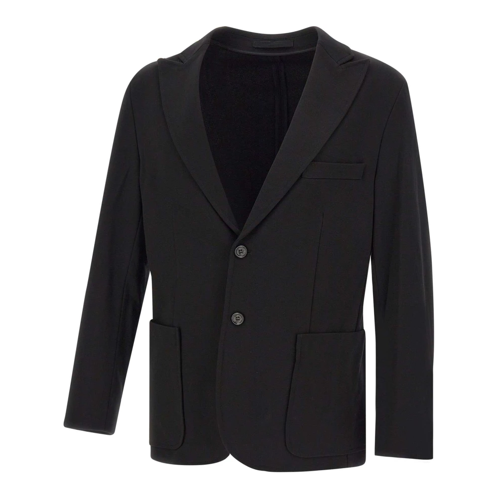 Paolo Pecora Zwarte Heren Blazer Slim Fit Black Heren