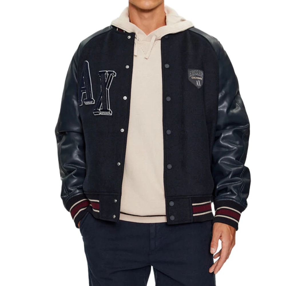 Armani Exchange Mannelijk Blauw Giubbino