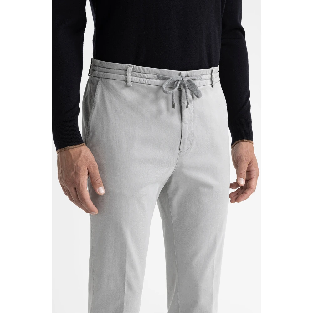 PESERICO Katoen tencel en zijden joggers Gray Heren