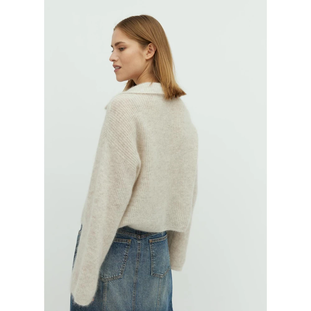 MbyM Beige Gebreid Vest met Knoopsluiting Beige Dames