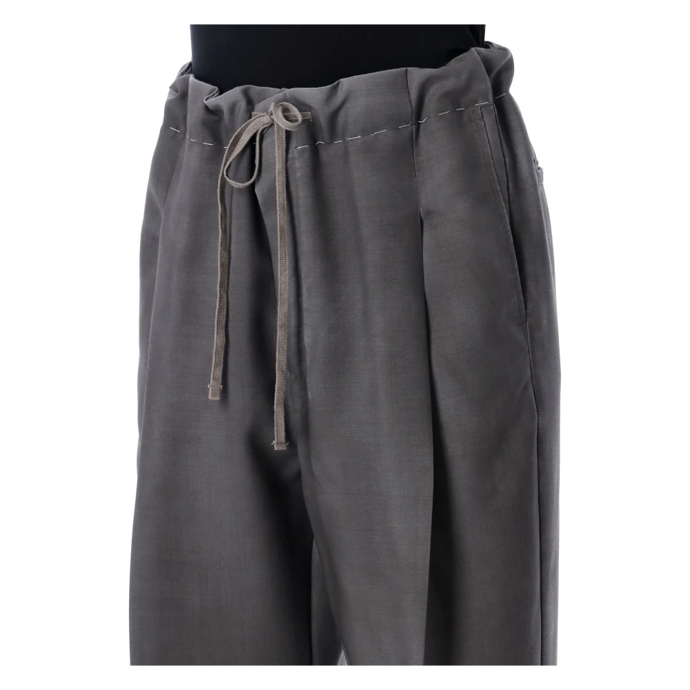 Maison Margiela Luxe wol mohair wijde pijp broek Gray Dames